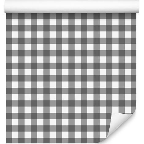 Tapete mit Stoffmuster, Grau und Hellgrau, 50 x 1000 cm (1/5)