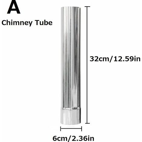 Accessoires pour poêles à bois en acier inoxydable : cheminée de camping, tuyau d'évacuation, tube de cheminée, housse anti-brûlure pour tente, réchauds de cuisine portables (1/5)