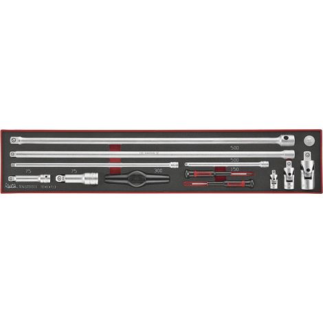 Jeu de rallonges Foamx4 tray 1/4- 3/8- 1/2 13 pièces Teng Tools TEXEXT13 (1/2)