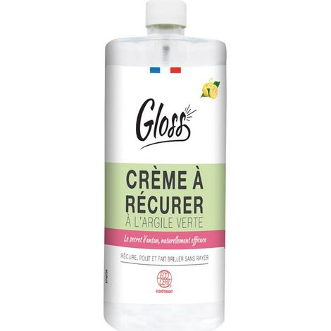 GLOSS - Gloss argile verte crème à récurer Ecocert- 500ml (1/3)