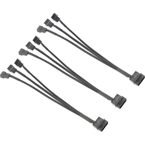 3 Pièces Ventilateur Refroidissement 3 Ports Séparateur Câble Alimentation Adaptateur 4 Broches (1/5)