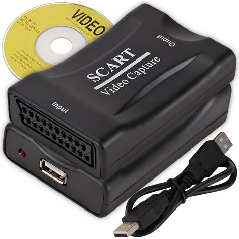 Adaptador de captura SCART a USB Convertidor de vídeo, imagen y sonido de Euro a USB (1/5)