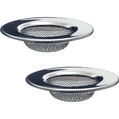 Crépine de baignoire de 3,8 cm (1,5 pouce), crépine de lavabo, récupérateur de cheveux pour bonde de douche, lot de 2
