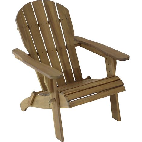 PROLOISIRS Fauteuil pliant - ADIRONDACK - Acacia FSC 100% - Look teck