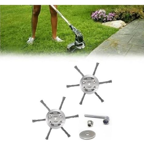 Tête Débroussailleuse Universelle - AUTREMENT - Brosse de désherbage pour Herbes Sauvages - 2, 6 Têtes (1/4)