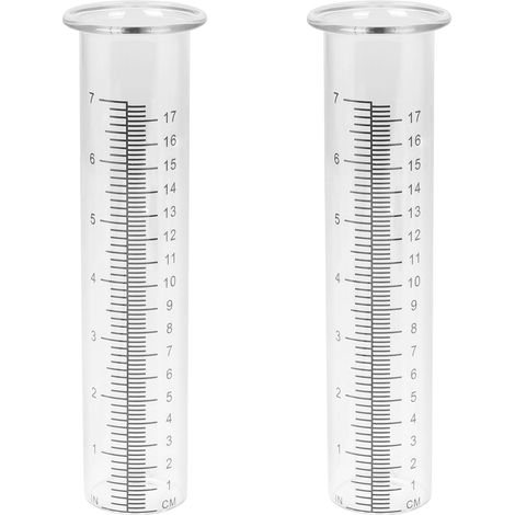 Lot de 2 Vérins de Rechange pour Tuyau de Pluie, Pluviomètre en Verre Extérieur, Outil de Mesure des Précipitations, Pluviomètre Décoratif pour Jardin, Cour (1/5)