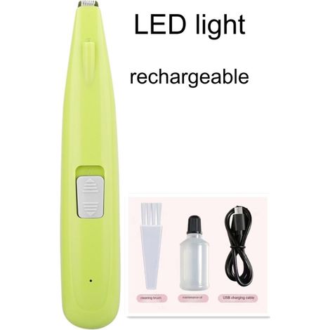 Tondeuse électrique pour animaux de compagnie, rechargeable par USB et sans fil, pour chiens et chats : poils des pattes, des yeux et du visage. Rasage des poils des pattes. HKK-AquaForge (1/4)