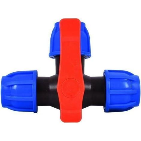32 mm x 32 mm Schnellkupplungs-Dreiwege-Kunststoffrohrverschraubungen, geeignet für PPR-, PE-, PVC- und andere Rohre, Gartenbewässerungszubehör (1/4)