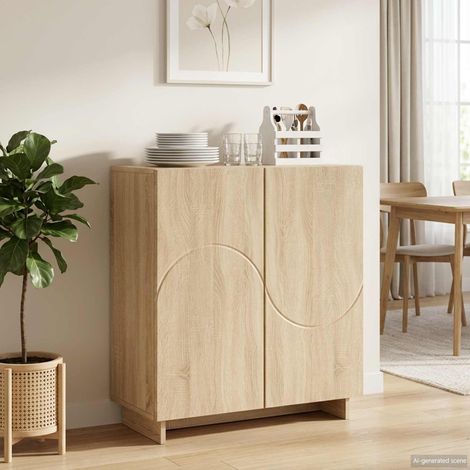 Aparador Roble Sonoma 67 x 34,5 x 75 cm Madera de ingeniería (1/4)