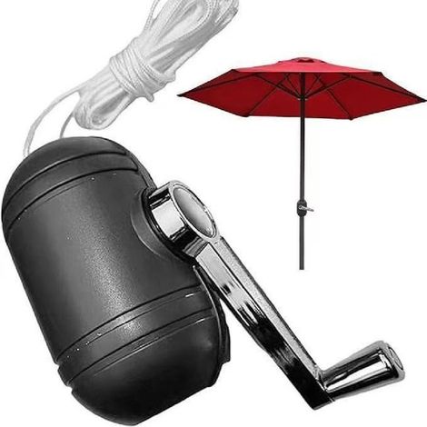 Accessoires pour parasol de jardin avec système de poignée rotative - comprend une corde et une poignée de parasol (1/5)