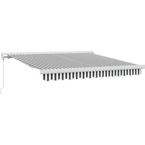 Maison Exclusive - Tenda da Sole Antracite e Bianca 3x2,5 m Tessuto e Alluminio