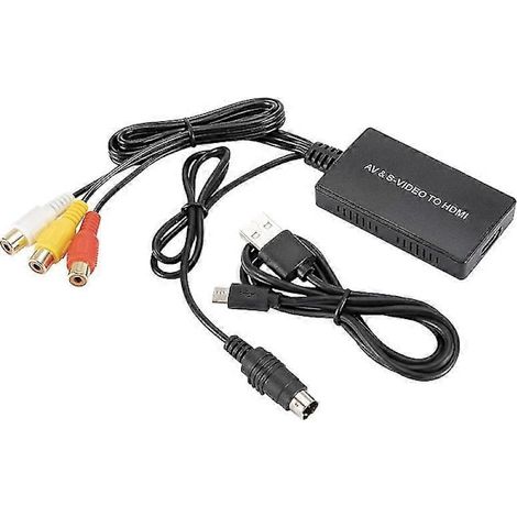 Convertisseur S-Vidéo vers HDMI, adaptateur AV vers HDMI, convertisseur RCA compatible 1080p (1/5)