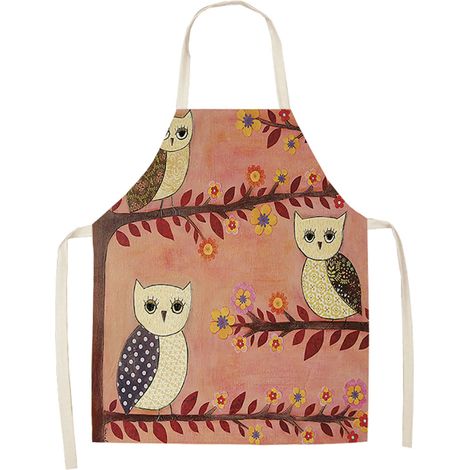 Tablier De Cuisine - Motif Plante Dessin Animé - Imperméable Et Résistant - Pour Cuisson Et Pâtisserie - 1 Pièce (1/2)