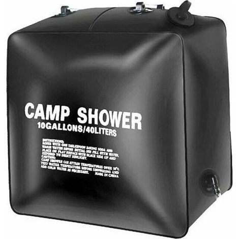 Sac de douche 40L Sac à eau de bain solaire extérieur Bain de camping lavage