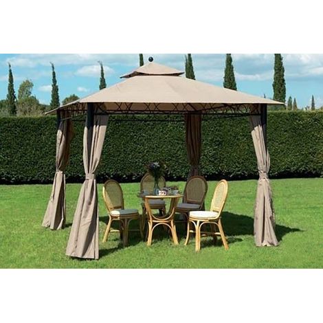 Ricambio set 4 teli laterali per gazebo eden 3x3 colore beige misure dei teli 250x200h scuro - Salone