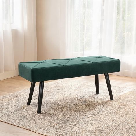 Table de chevet coloris vert en polyester acier 100 x 36 x 45 cm (1/5)