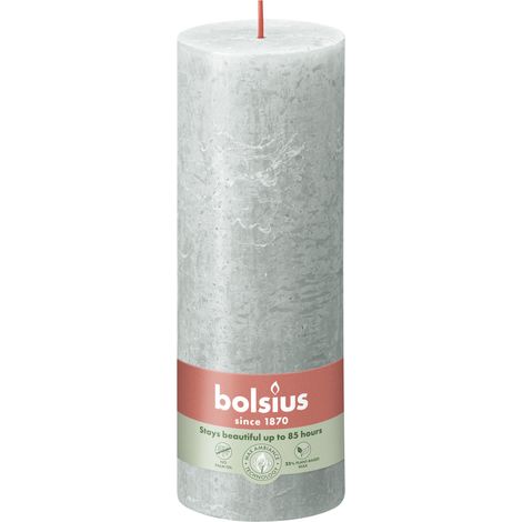 Bolsius Rustik Stumpenkerze 190/68 mm Jade Grün Stumpenkerze