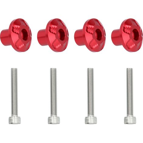 Fixation de Garde-Boue Avant Moto 4 Pièces Vis Protection Cadre Compatible YAMAHA NMAX 125 150 155 SMAX 155 TMAX 500 530 Rouge (1/5)