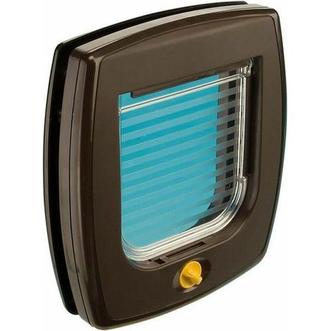 Ferplast Katzenklappe Swing 3 braun mit 4-Stufen-Verriegelung