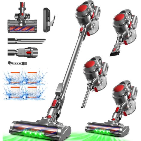 Authmic – Aspirateur balai sans fil 45000 Pa – 520W – Autonomie 25-55 min – Ultra silencieux – Système de filtre 5-en-1 – Pour tous types de sols - 20-55min (1/5)