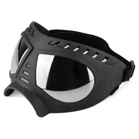 Lunettes de protection pour chiens moyennes à grandes lunettes de soleil UV pour chiens coupe-vent et neige à monture souple pour la Protection des yeux des chiens à long museau (1/5)