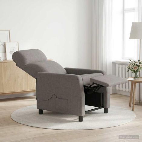 vidaXL Silla de masajes reclinable Topo Tela (1/5)