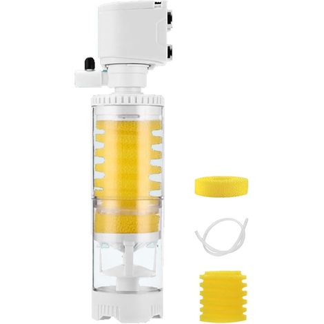 Filtro per acquario da 10W Pompa di filtraggio Filtro per acquario piccolo Filtro per acquari da 3,8 litri Ricarica filtro (1/4)