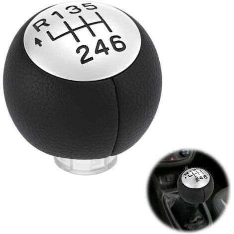 Pomo de palanca de cambios de 6 velocidades para Peugeot 307, 308, 3008, 407, 5008, 807. Pomo de palanca de cambios compatible con Citroën C3, C4 Picasso, C8. Cabezal de palanca de cambios para Peugeo