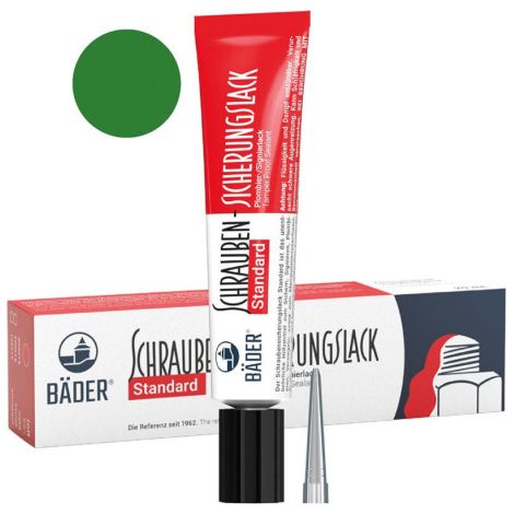 Vernis de sécurité pour vis Standard 20 ml tube vert (Par 12)