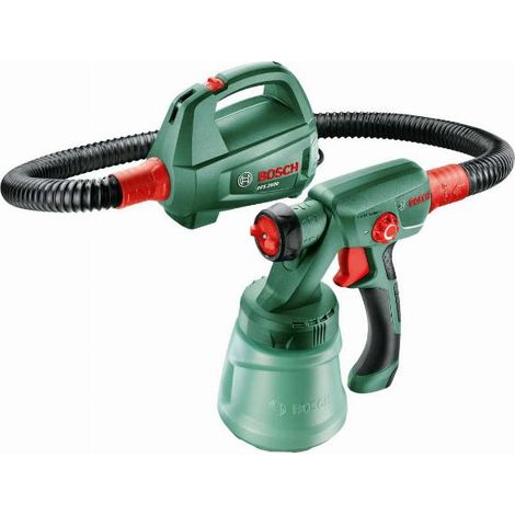 Bosch sistema eléctrico de pulverización de pintura PFS 2000 (440 W, para esmalte/barniz o pintura de pared, 6 accesorios, 200 ml/min)