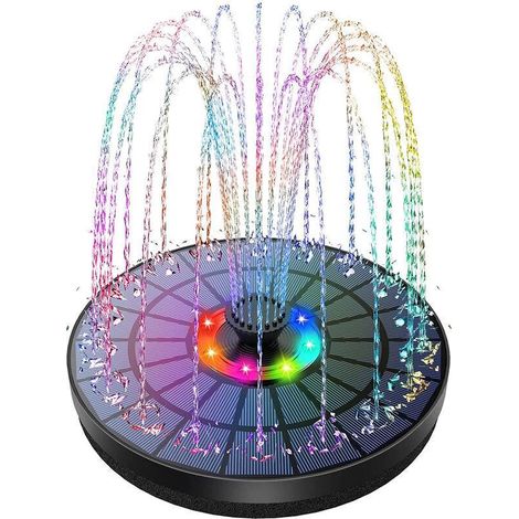 Schwimmender 4-W-LED-Solarbrunnen für Teiche, Gärten und Grünflächen mit integrierter Wasserpumpe wasserdichte Außendekoration (1/5)