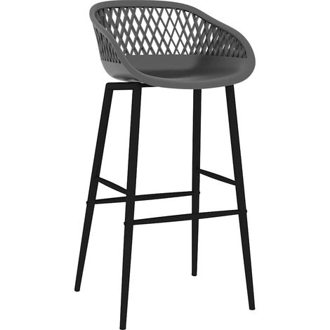 Maison Exclusive - Sedie da Bar 4 pz Grigie (1/5)