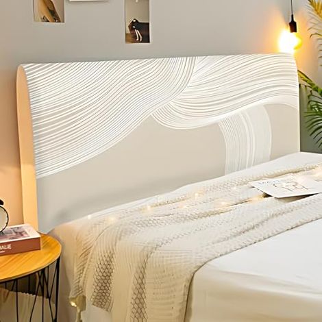Housse de tête de lit de 160 cm, housse de tête de lit élastique, amovible et lavable, anti-poussière, convient aux cadres de lit de 150 à 170 cm.