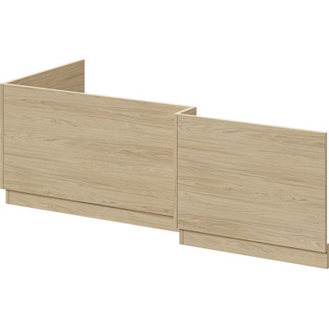 Napoli Light Oak 1700mm L Shaped Front and End Bath Panel Set - 1700mm -