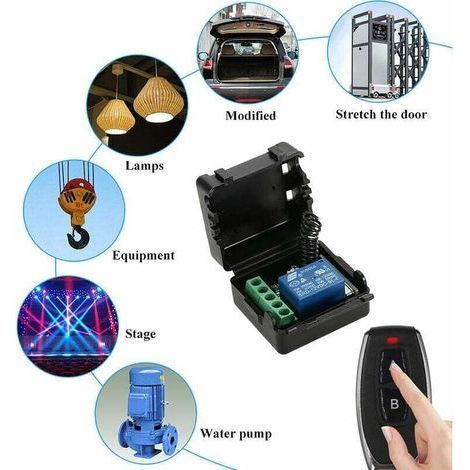 Commutateur à Distance Sans Fil 433MHz 12V 1CH - Avec Télécommandes de Transmetteur RF - Lot de 1 Pièces, (1/5)