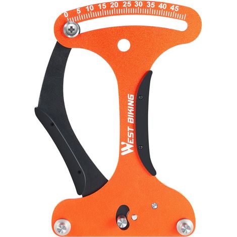WEST VÉLO Vélo Parlé Tension Mètre Vélo Tension Calibrateur Tensiomètre Alliage D'aluminium Vélo Outil De Réparation De Roue,Orange (1/5)