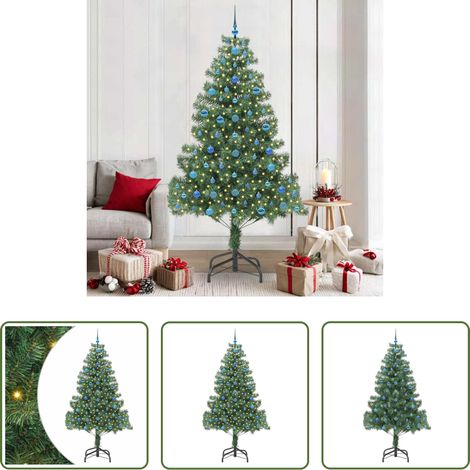 vidaXL Árbol de Navidad Verde 210 cm PVC (1/5)