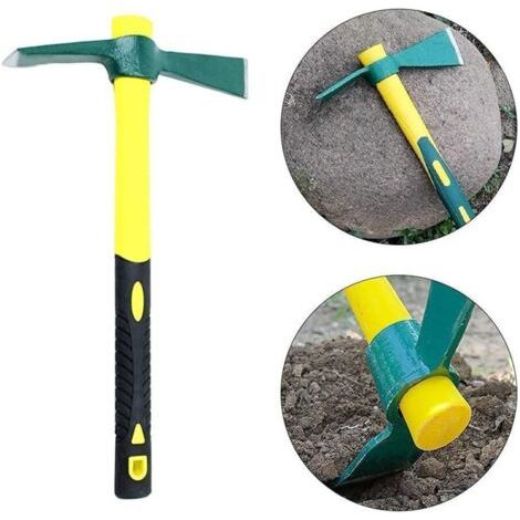 Mini zappe, picconi, attrezzi da giardinaggio, attrezzi per diserbo, mini picconi in acciaio con manici in fibra di vetro, picconi per alberi, attrezzi da giardinaggio, attrezzi agricoli (1/4)