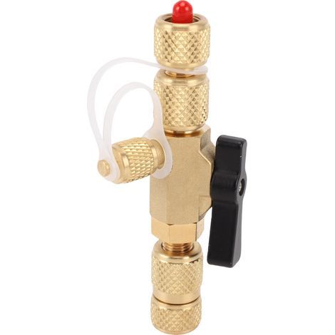 Outil de retrait de noyaux de valve, installateur de dissolvant d'interface SAE 1/4 pouces et 5/16 pouces pour système R22 R410 R32 600A 404 507C (1/5)