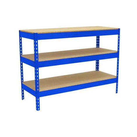 Simonrack Banc de travail professionnel bleu métal robuste (1/3)