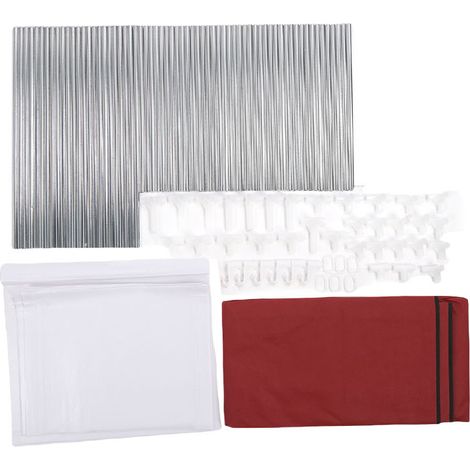 Armoire Portable Penderie Rangement Vêtements – Avec Couverture Étages, Rouge Vin (1/4)