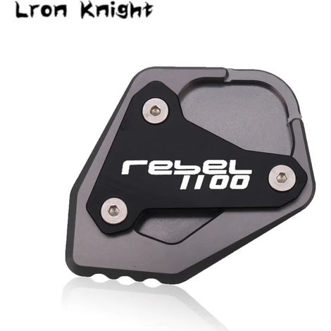 (Titane) Compatible avec HONDA REBEL CMX1100 CM1100 CMX 1100 2020-2023 Moto - Extension de béquille latérale CNC - Support - Plaque agrandie maxpower (1/4)