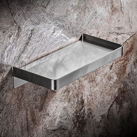 Support de douche sans perçage en acier inoxydable SUS 304 rectangulaire sans clous auto-adhésif antirouille brossé accessoires de salle de bain (1/5)