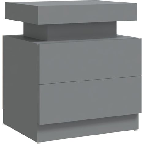 Maison Exclusive - Mesita de noche madera de ingeniería gris 45x3 (1/5)