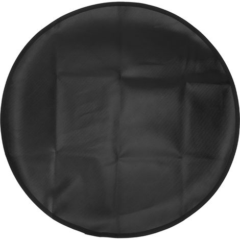 Tappetino rotondo da esterno da 60 cm (24 pollici) per barbecue, ignifugo, resistente a olio, acqua e calore, ideale per caminetti e falò, in silicone bifacciale. (1/5)