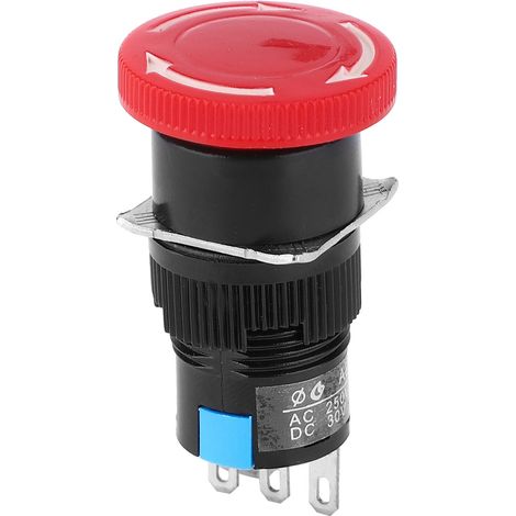 Interrupteur D Arrêt D Urgence 3 Broches Pour Équipement D Automatisation La16-11zs Lot De 5 (1/5)
