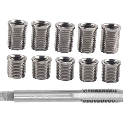 Zündkerzengewinde-Reparaturwerkzeug M10x1,0 Schraube + M12x1,0 Gewindebohrer Kfz-Zubehör-Hardware-Kit
