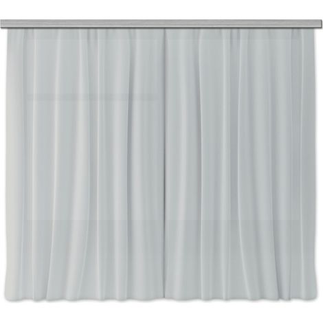 Rideaux unicolore gris - 2 pièces - L180 cm x H 160cm (1/4)