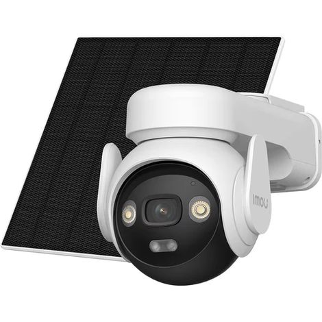 IMOU AOV PT Caméra solaire PTZ extérieure 5 MP 4G, 360°, batterie 10 000 mAh, panneau solaire 5 W, Wi-Fi 2,4 GHz, charge à basse température (1/4)