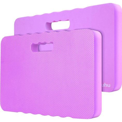 Tapis de Genoux 2 pièces, Protection pour Genoux - Coussin de Genoux, Genouillère Extra épaisse pour Le Jardinage, Le Travail, Le Bain de bébé, l'exercice, 43 x 28 x 3,8 cm Mauve (1/5)
